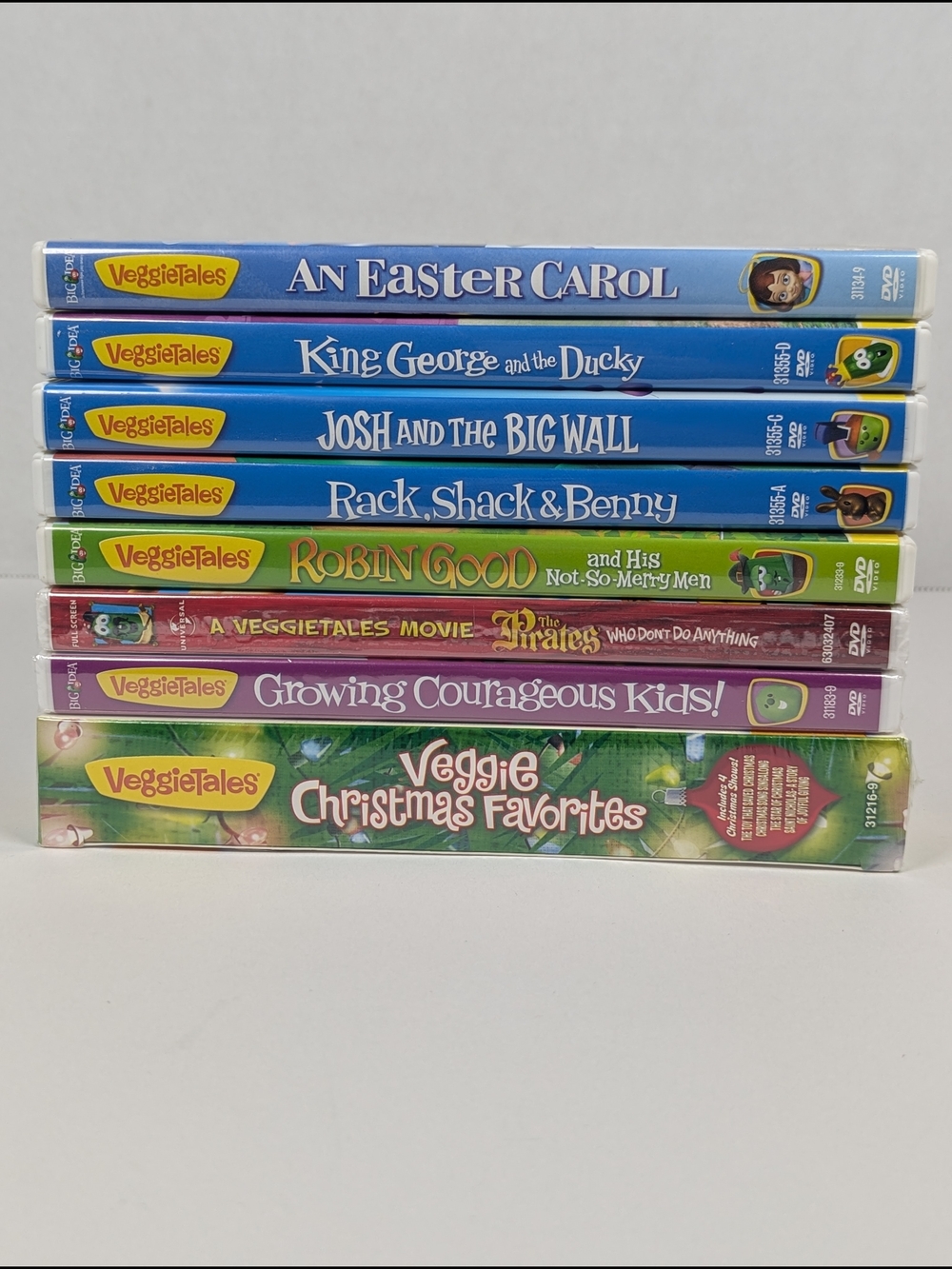 VeggieTales DVD Lot of 8 Christian Childrens Movies Bible - 5 used, 3 new/sealed
